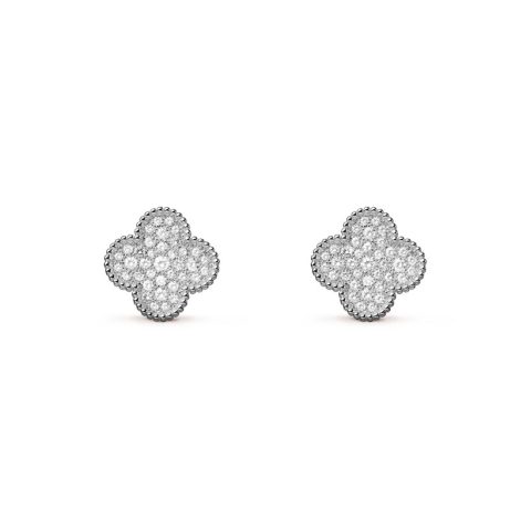 Van Cleef & Arpels VCARN9ZR00 Magic Alhambra earrings White gold Diamond earrings 1