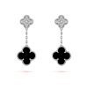 Van Cleef & Arpels VCARP2RA00 Magic Alhambra earrings 2 motifs White gold Diamond Onyx earrings 3 Van Cleef & Arpels VCARP2RA00 Magic Alhambra earrings 2 motifs White gold Diamond Onyx earrings 1