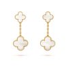 Van Cleef & Arpels Magic Alhambra VCARD78800 earrings 2 motifs Yellow gold Mother-of-pearl earrings 1
