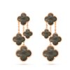 Van Cleef & Arpels Magic Alhambra VCARD78900 earrings 4 motifs Rose gold Grey Mother-of-pearl 1