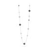 Van Cleef & Arpels VCARN19000 Magic Alhambra long necklace 16 motifs White gold Chalcedony Mother-of-pearl necklace 2
