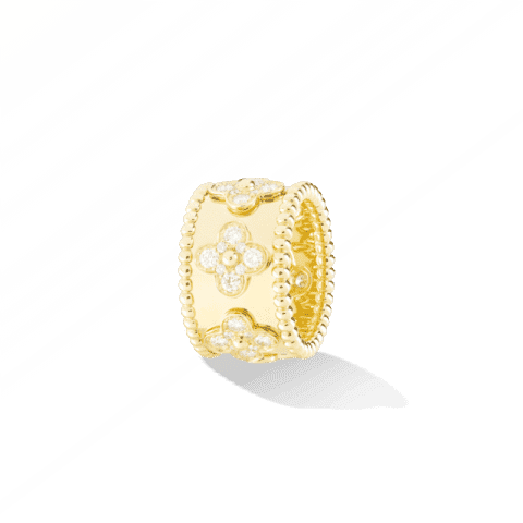 Van Cleef & Arpels VCARO3Y700 ring Perlée clovers Yellow gold Diamond ring 1