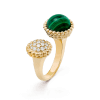 Van Cleef & Arpels VCARO9SU00 ring Perlée couleurs Between the Finger Yellow gold Diamond Malachite ring 1