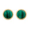 Van Cleef & Arpels VCARP4DS00 Perlée couleurs earrings Yellow gold Malachite 2 Van Cleef & Arpels VCARP4DS00 Perlée couleurs earrings Yellow gold Malachite 1