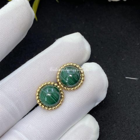 Van Cleef & Arpels VCARP4DS00 Perlée couleurs earrings Yellow gold Malachite 5