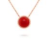 Van Cleef & Arpels VCARP4DO00 Perlée couleurs pendant Rose gold Carnelian Necklace 1