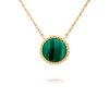 Van Cleef & Arpels VCARP4DM00 Perlée couleurs pendant Yellow gold Malachite Necklace 1