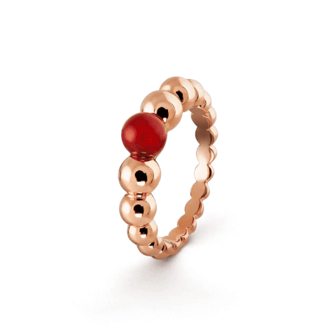Van Cleef & Arpels VCARO63F00 ring Perlée couleurs variation Rose gold Carnelian ring 1