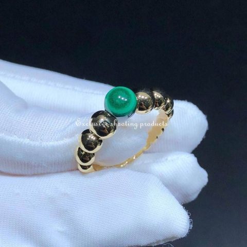 Van Cleef & Arpels VCARO5M200 ring Perlée couleurs variation Yellow gold Malachite ring 2