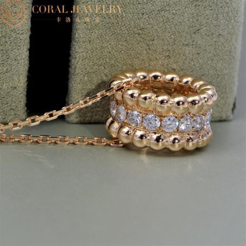 Van Cleef & Arpels VCARO25000 Perlée diamonds pendant Rose gold 7