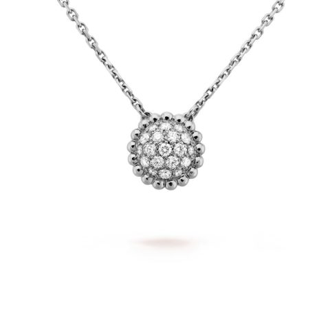Van Cleef & Arpels VCARO9PC00 Perlée diamonds pendant White gold Diamond Necklace 1