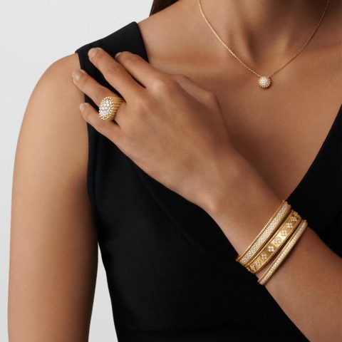 Van Cleef & Arpels VCARO9PD00 Perlée diamonds pendant Yellow gold Diamond Necklace 8