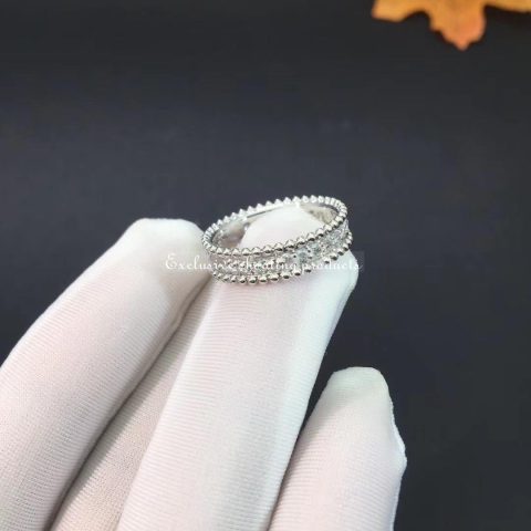 Van Cleef & Arpels VCARP4E200 Perlée diamonds ring 1 row White gold Diamond ring 8