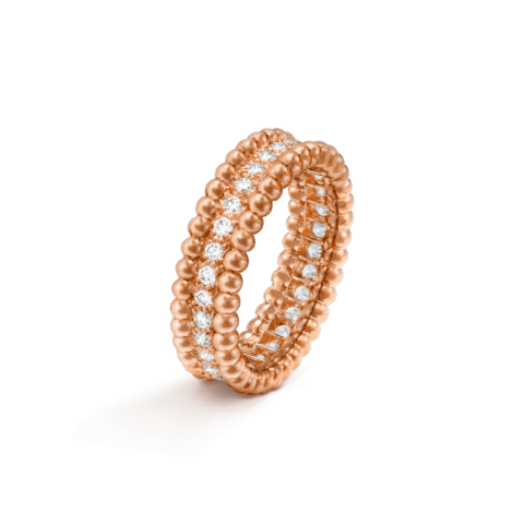 Van Cleef & Arpels VCARP4E300 Perlée diamonds ring 1 row Rose gold Diamond ring 1