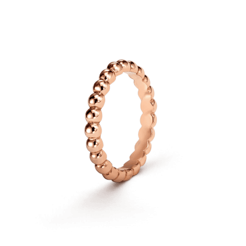 Van Cleef & Arpels VCARN9PB00 Perlée pearls of gold ring medium model Rose gold ring 1