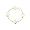 Van Cleef & Arpels Pure Alhambra VCARA36300 bracelet 4 motifs Yellow gold Mother-of-pearl 1