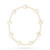 Van Cleef & Arpels VCARA37800 Pure Alhambra necklace 9 motifs Yellow gold Mother-of-pearl 1