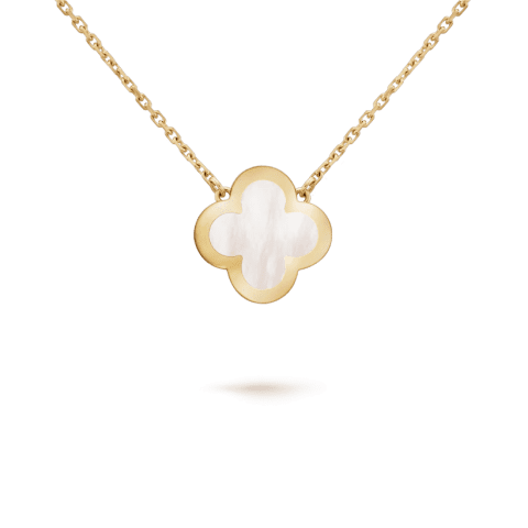 Van Cleef & Arpels VCARA39700 Pure Alhambra pendant Yellow gold Mother-of-pearl Necklace 1