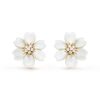Van Cleef & Arpels Rose de VCARA55600 Noël earrings small model Yellow gold Diamond Mother-of-pearl earrings 1