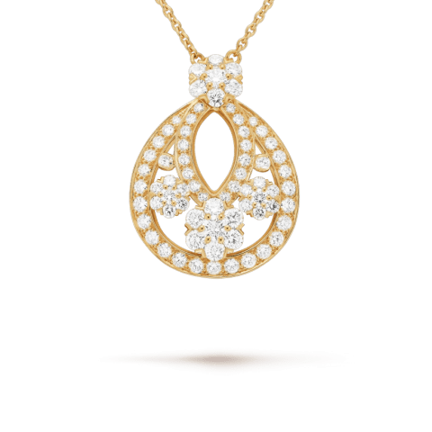Van Cleef & Arpels VCARO9TK00 Snowflake pendant small model Yellow gold Diamond Necklace 1
