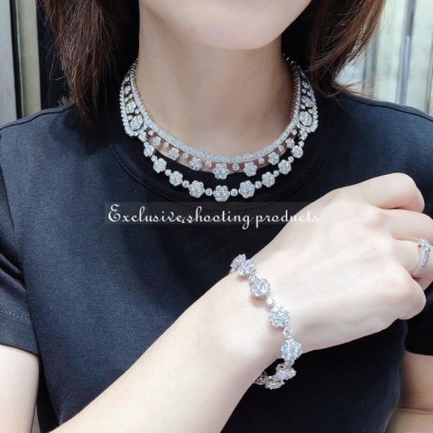 Van Cleef & Arpels VCARP39500 Snowflake transformable necklace Platinum Diamond 8