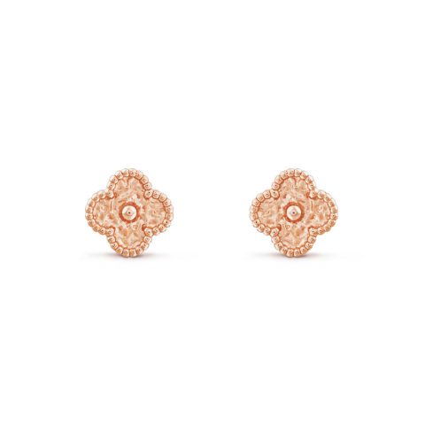 Van Cleef & Arpels VCARO8DB00 Sweet Alhambra Earstuds Rose Gold Earrings 1