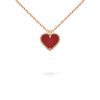 Van Cleef & Arpels VCARN59N00 Sweet Alhambra Heart Pendant Rose Gold Carnelian Necklace 2 Van Cleef & Arpels VCARN59N00 Sweet Alhambra Heart Pendant Rose Gold Carnelian Necklace 1