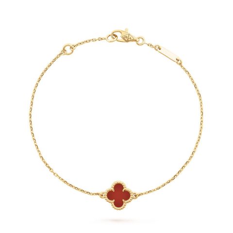 Van Cleef & Arpels VCARN59K00 Sweet Alhambra bracelet Yellow gold Carnelian Customized Edition bracelet 1