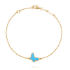 Van Cleef & Arpels VCARF69000 Sweet Alhambra butterfly bracelet Yellow gold Turquoise bracelet 2 Van Cleef & Arpels VCARF69000 Sweet Alhambra butterfly bracelet Yellow gold Turquoise bracelet 1