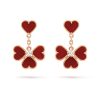 Van Cleef & Arpels VCARN5PP00 Sweet Alhambra effeuillage earrings Rose gold Carnelian Diamond 1