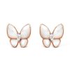 Van Cleef & Arpels VCARO8FN00 Two Butterfly earrings Rose gold Diamond Mother-of-pearl 1