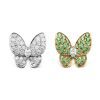 Van Cleef & Arpels VCARO6W600 Two Butterfly earrings Rose gold Diamond Tsavorite 2 Van Cleef & Arpels VCARO6W600 Two Butterfly earrings Rose gold Diamond Tsavorite 1