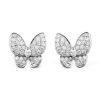 Van Cleef & Arpels VCARB82900 Two Butterfly earrings White gold Diamond 2 Van Cleef & Arpels VCARB82900 Two Butterfly earrings White gold Diamond 1