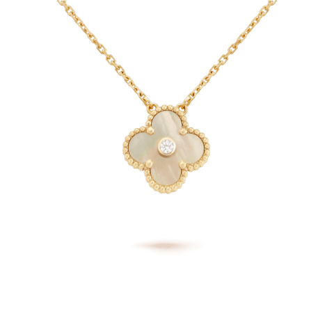 Van Cleef & Arpels Necklace Vintage Alhambra 2018 Holiday Necklace Yellow Gold Mother-of-pearl Necklace 1