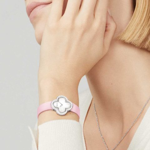 Van Cleef & Arpels VCARA44600 Vintage Alhambra Earrings White Gold Diamond 12