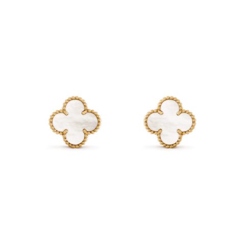 Van Cleef & Arpels VCARA44100 Vintage Alhambra Earrings Yellow gold Mother-of-pearl Earrings 1