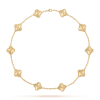 Van Cleef & Arpels VCARP3JJ00 Vintage Alhambra Necklace 10 Motifs Yellow Gold Necklace 1