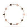 Van Cleef & Arpels VCARO9J400 Vintage Alhambra Necklace 10 Motifs Rose Gold Diamond Mother-of-pearl Necklace 2 Van Cleef & Arpels VCARO9J400 Vintage Alhambra Necklace 10 Motifs Rose Gold Diamond Mother-of-pearl Necklace 1