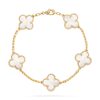 Van Cleef & Arpels VCARA41800 Vintage Alhambra bracelet 5 motifs Yellow gold Mother-of-pearl bracelet 1