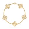 Van Cleef & Arpels VCARP4KN00 Vintage Alhambra bracelet 5 motifs Yellow gold Diamond bracelet 1