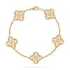 Van Cleef & Arpels Vintage Alhambra bracelet VCARA41400 5 motifs Yellow gold Diamond bracelet 1