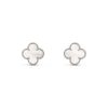 Van Cleef & Arpels VCARF48600 Vintage Alhambra earrings White gold Mother-of-pearl earrings 1