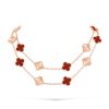 Van Cleef & Arpels VCARP7RO00 Vintage Alhambra long necklace 20 motifs Rose gold Carnelian 1
