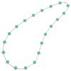 Van Cleef & Arpels necklace Vintage Alhambra long 20 motifs Yellow gold Turquoise necklace 1