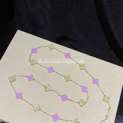 Van Cleef & Arpels VCARP0Y600 Vintage Alhambra long necklace 20 motifs Dubaï Mall Edition necklace 10