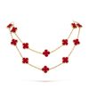 Van Cleef & Arpels VCARD39800 Vintage Alhambra long necklace 20 motifs Yellow gold Carnelian necklace 1