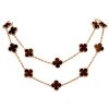 Van Cleef & Arpels Vintage necklace Alhambra long necklace 20 motifs Rose gold Letterwood necklace 1
