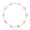 Van Cleef & Arpels Vintage Alhambra VCARF48500 necklace 10 motifs White gold Mother-of-pearl necklace 1