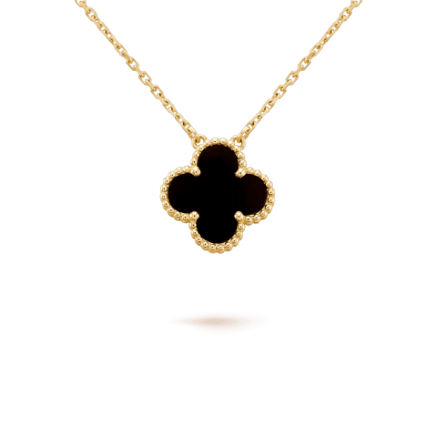 Van Cleef & Arpels VCARA45800 Vintage Alhambra pendant Yellow gold Onyx Necklaces 1