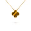 Van Cleef & Arpels VCARD38600 pendant Vintage Alhambra Yellow gold Tiger Eye pendant 1
